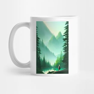 Cute Kid Forest Nature Anime Landscape Mug